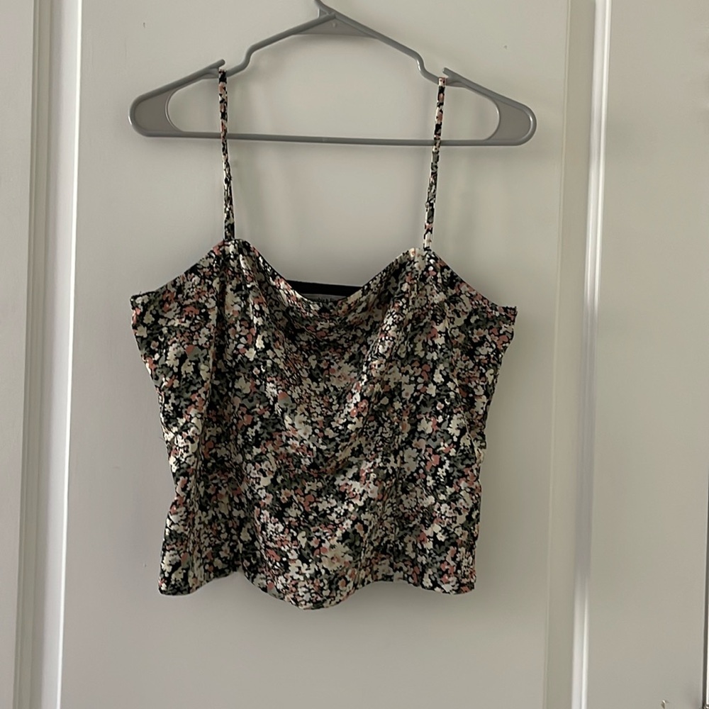 Flora satin tank